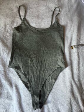 Forever 21 Light Gray Spaghetti-Strap Kids Bodysuit